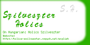 szilveszter holics business card